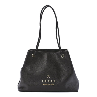 Gucci Calfskin Medium Braided Handle Gifford Tote Dark Brown 1 of 13