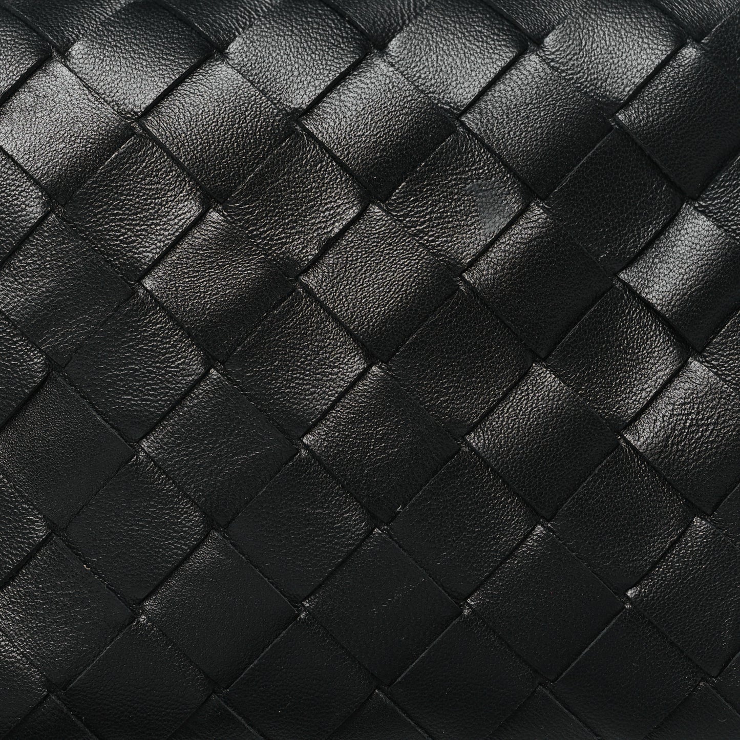 Nappa Intrecciato Zip Wristlet Clutch Black