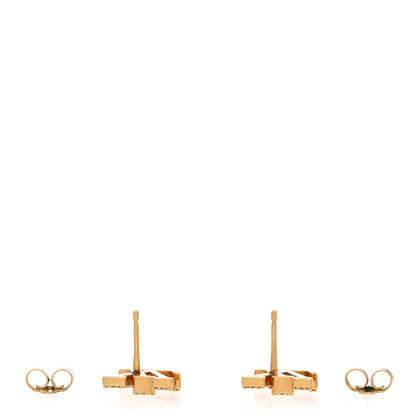 Louis Vuitton Metal Crystal LV Iconic Earrings Gold 3 of 6