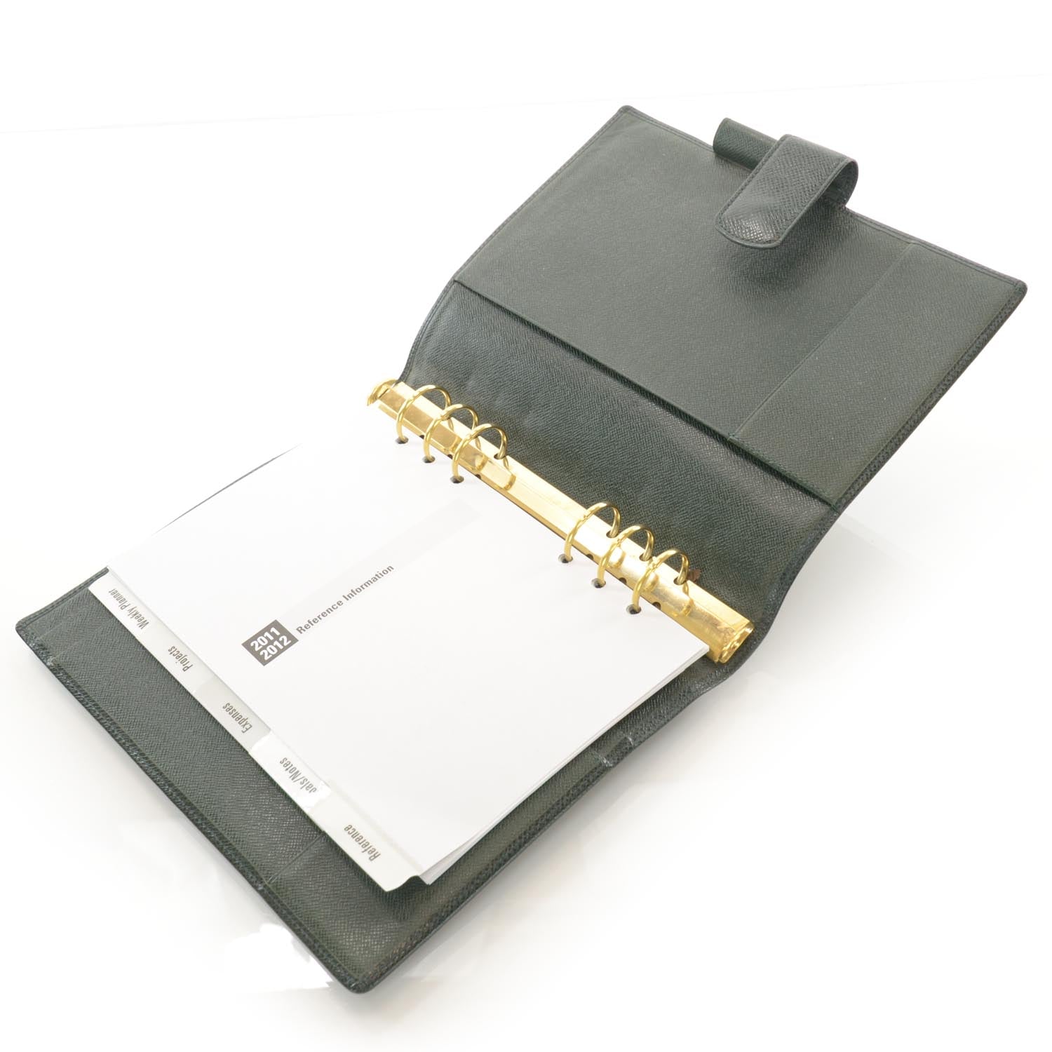 Louis Vuitton Taiga Medium Ring Agenda Green 8 of 8