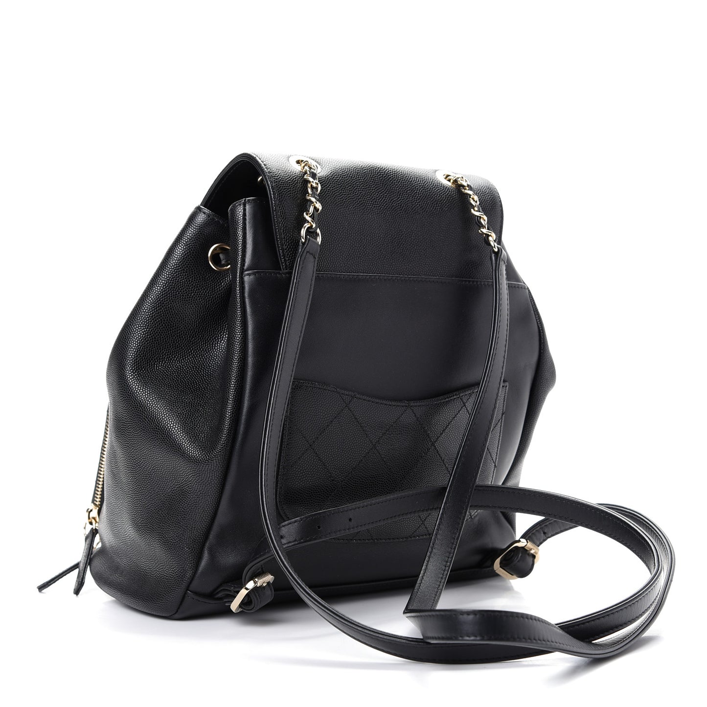 Caviar Quilted Business Affinity Backpack Black