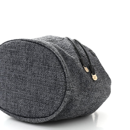 Chanel Lurex Boucle Deauville Drawstring Bag Black 10 of 10