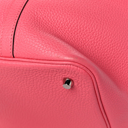 Hermes Taurillon Clemence Picotin Lock 22 MM Rose Azalee 14 of 14