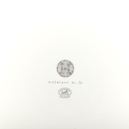 Hermes Porcelain Mosaique Au 24 Sushi Plate Platine 5 of 6