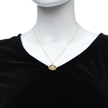 Tiffany 18K Yellow Gold Zodiac Aquarius Pendant Necklace 2 of 7