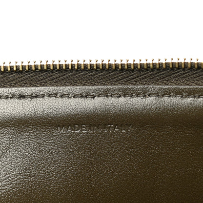 Celine Calfskin Quilted C Charm Pouch Khaki 8 of 13