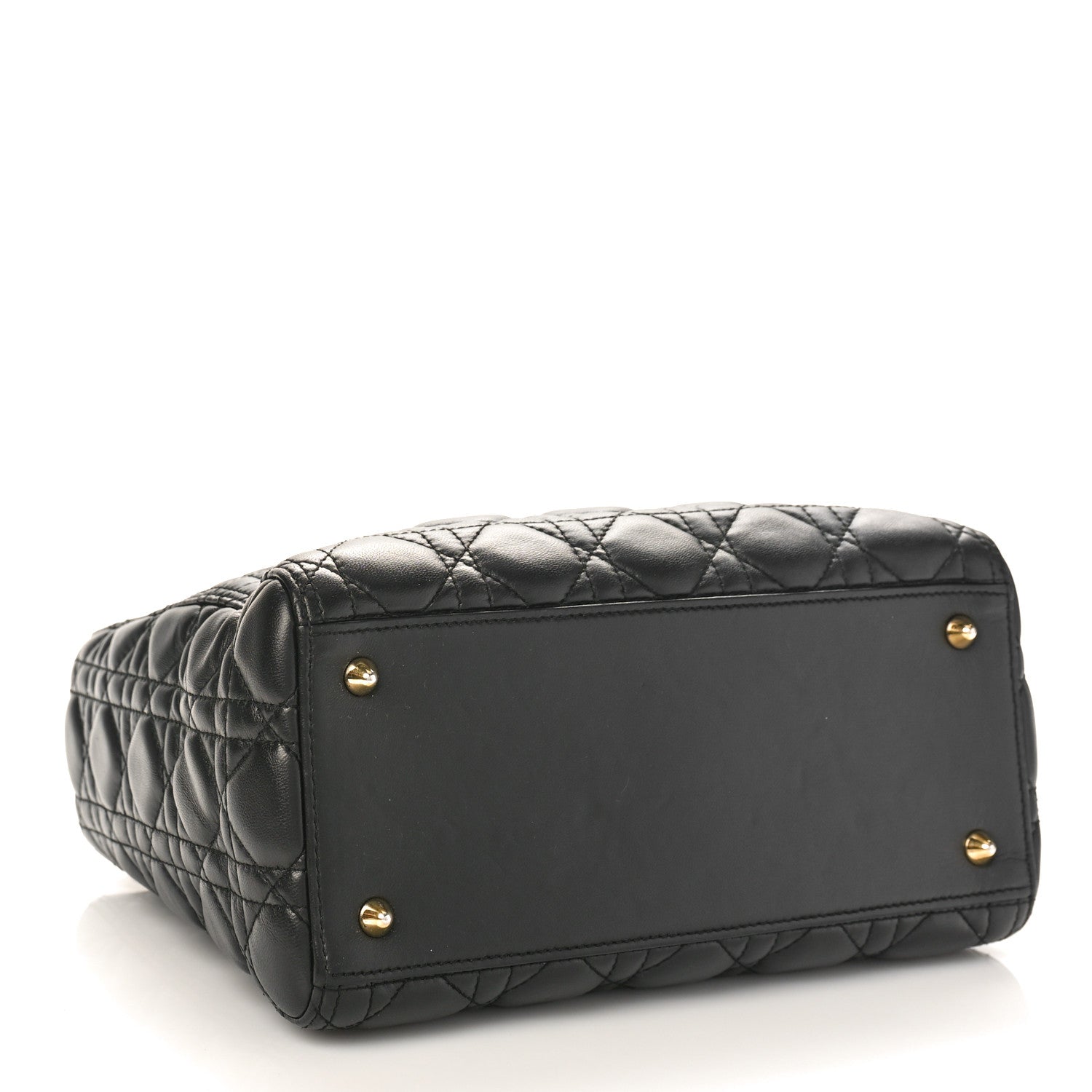 Christian Dior Lambskin Cannage Medium Lady Dior Black 4 of 8