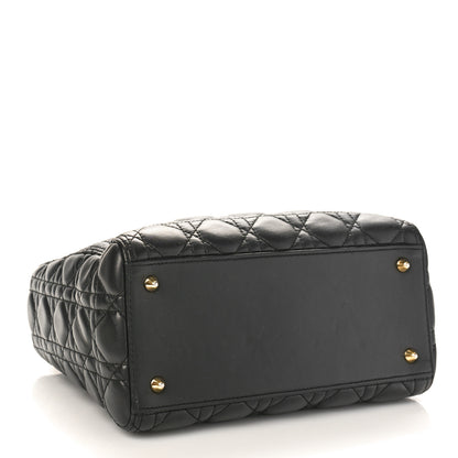 Christian Dior Lambskin Cannage Medium Lady Dior Black 4 of 8
