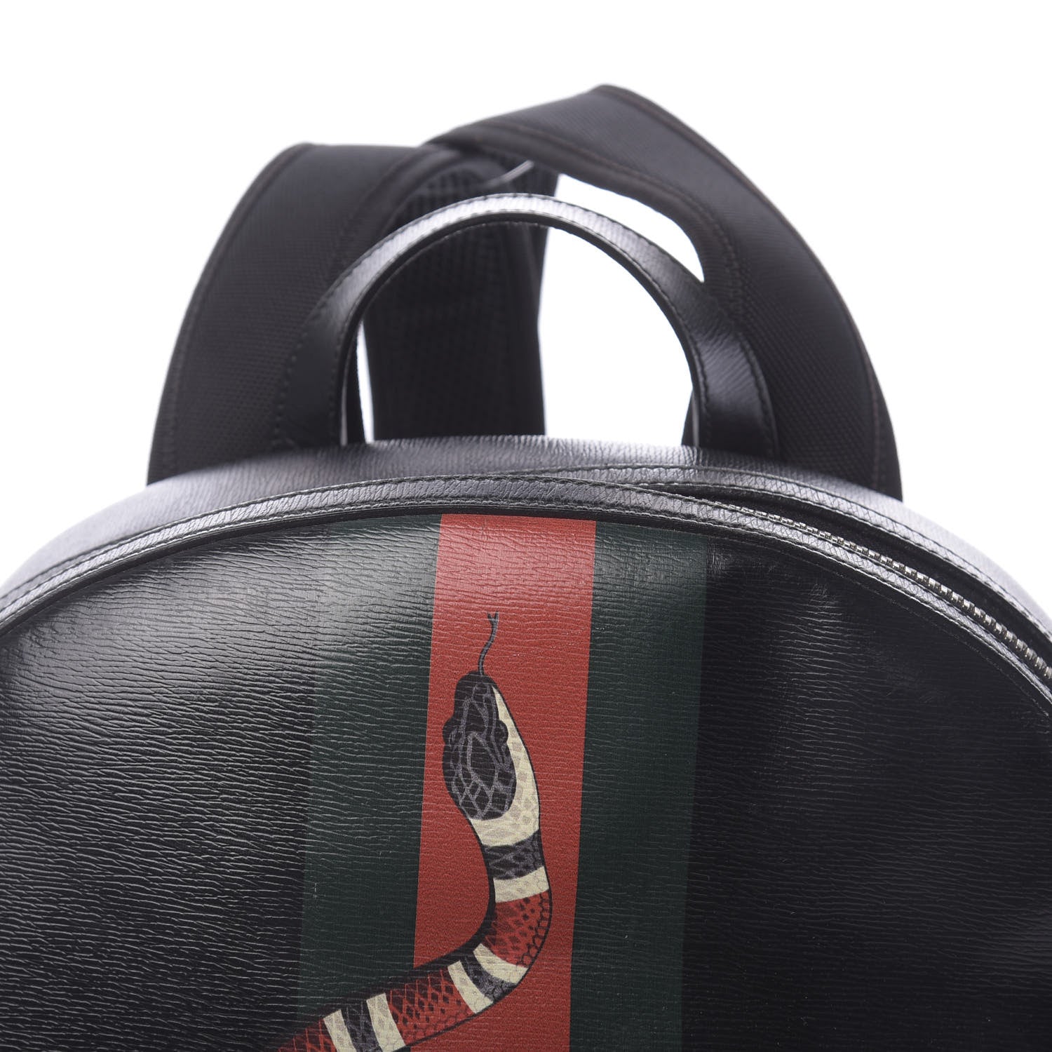 Gucci Calfskin Kingsnake Dome Backpack Black 9 of 12