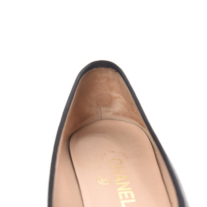 Chanel Lambskin Patent CC Cap Toe Ballerina Flats 38.5 Black 17 of 20