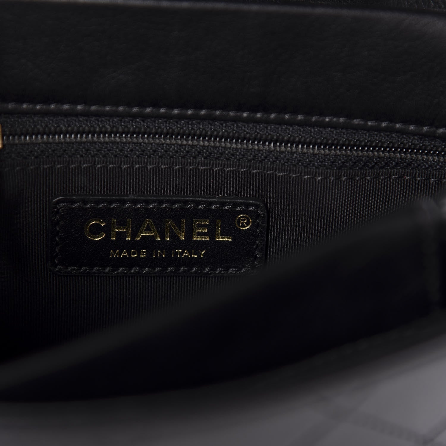 Chanel Calfskin Stitched Flap Black 9 of 10