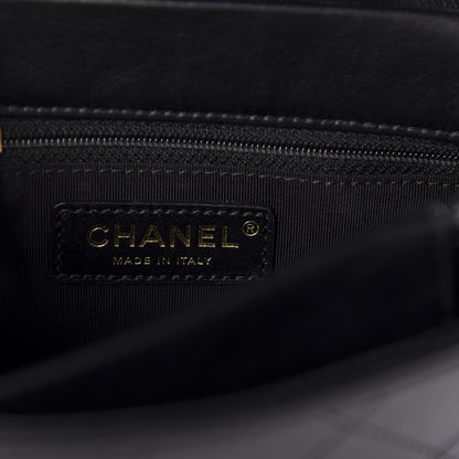 Chanel Calfskin Stitched Flap Black 9 of 10