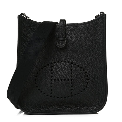 Hermes Taurillon Clemence Evelyne TPM Black 1 of 12