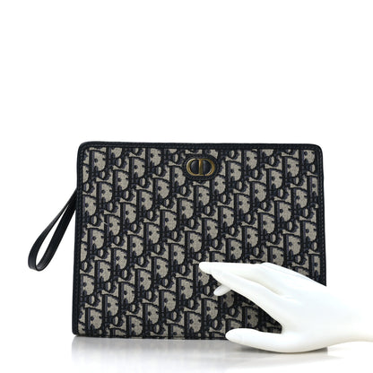 Christian Dior Oblique 30 Montaigne Pouch Blue 2 of 8