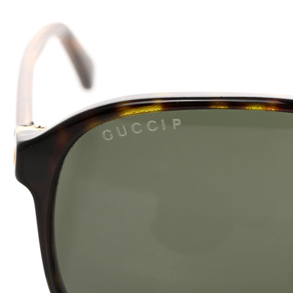 Gucci Polarized Aviator Web GG Sunglasses GG0016S Tortoise 7 of 8