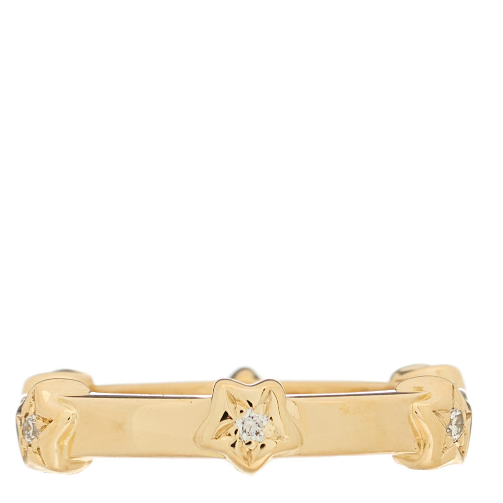 18K Yellow Gold Diamond Comete Band Ring 47 4
