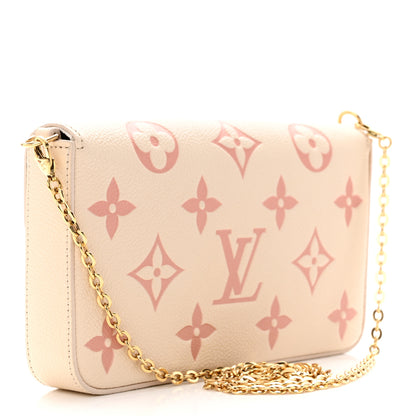 Louis Vuitton Empreinte Monogram Giant By The Pool Felicie Pochette Chain Wallet Creme Rose Trianon 4 of 11