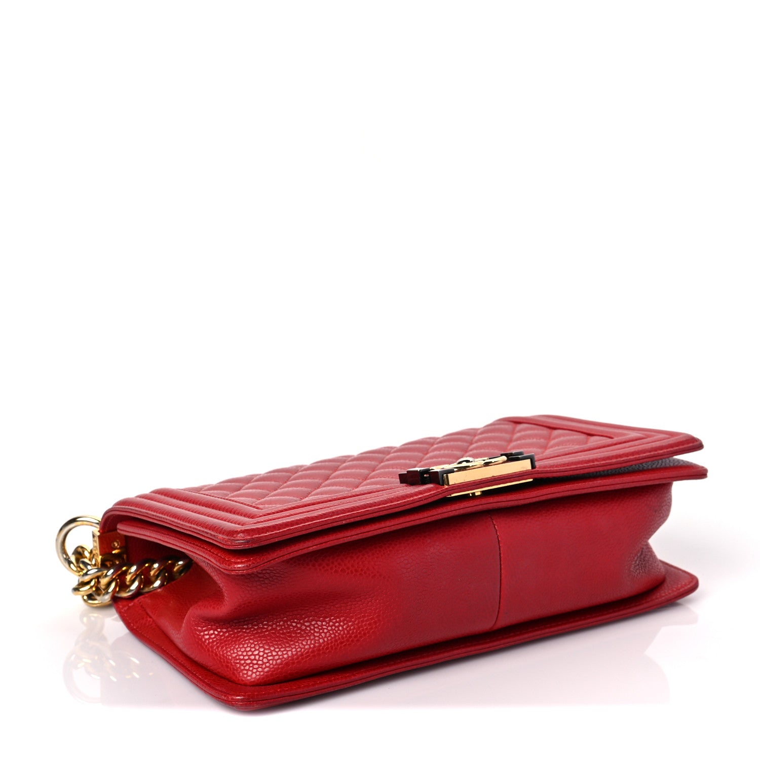 Chanel Caviar Quilted Medium Boy Flap Red 4 of 10