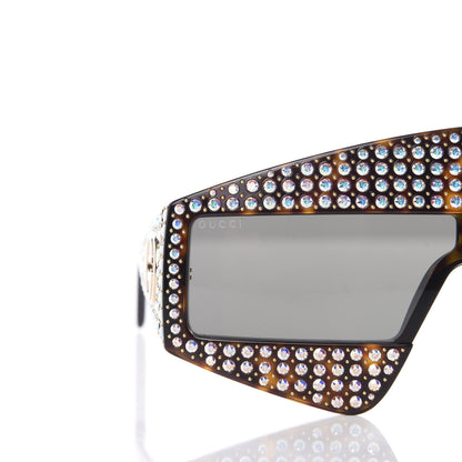 Gucci Crystal Rectangular Frame Sunglasses GG0357S Tortoiseshell 7 of 8