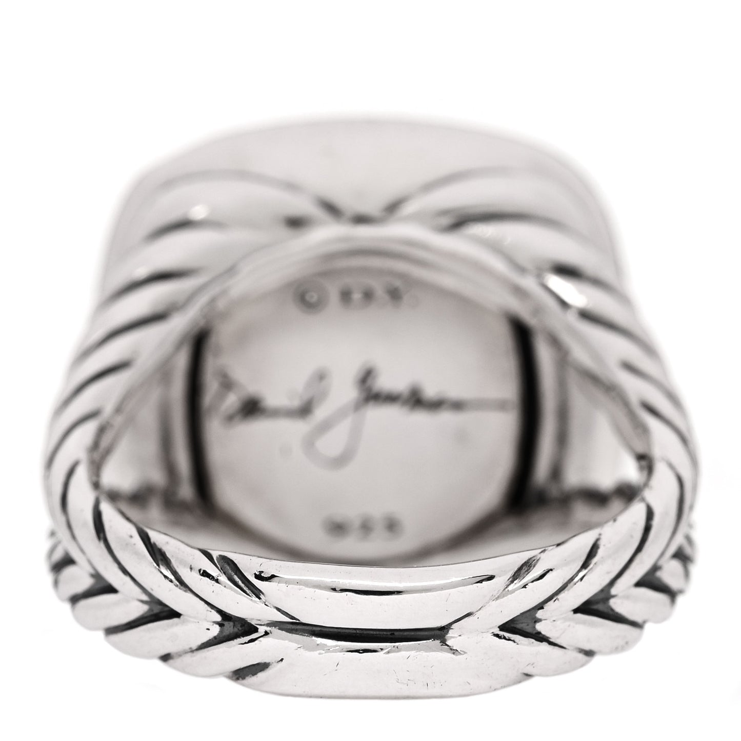 Sterling Silver Diamond Black Orchid 14mm Albion Ring 54 7