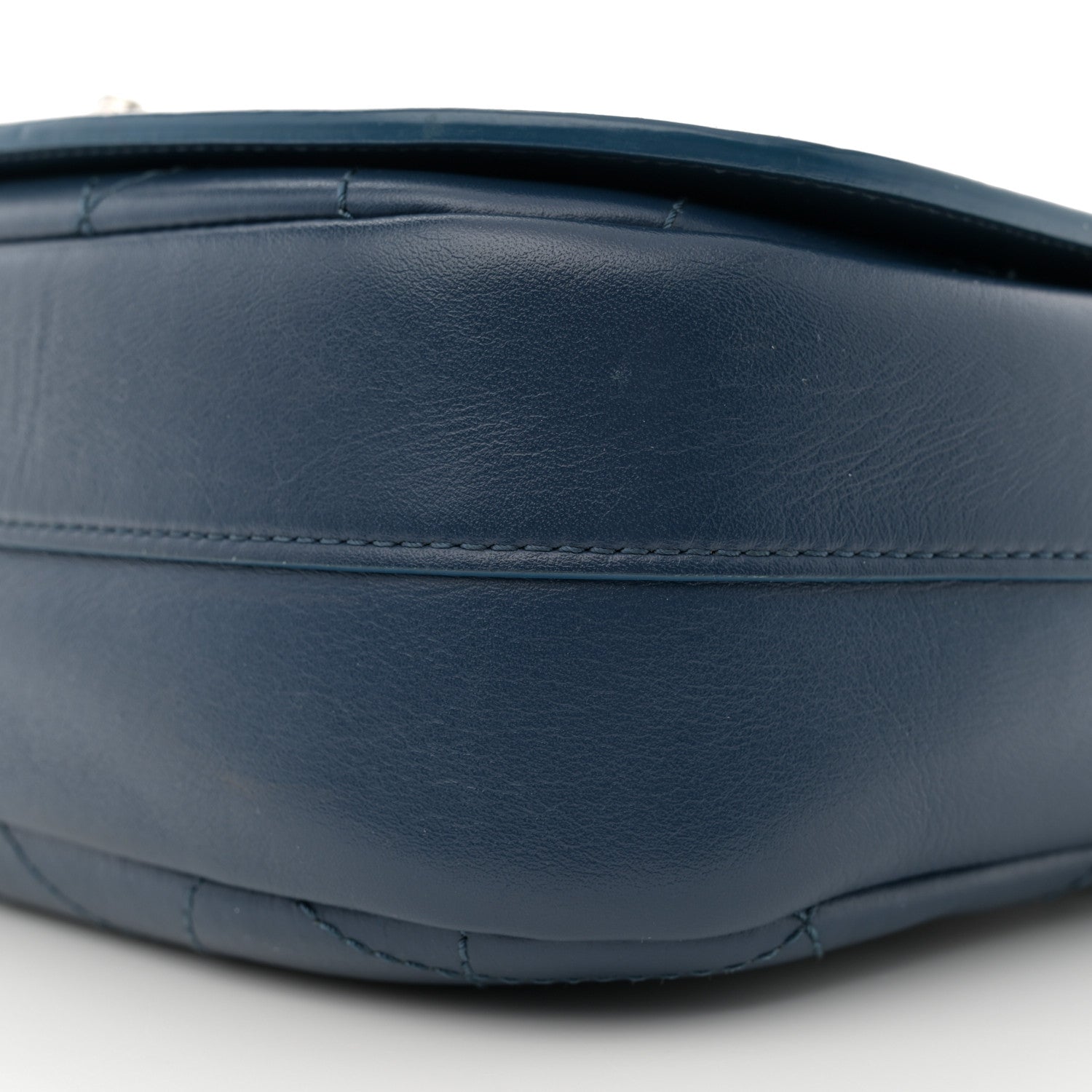Chanel Calfskin Stitched Ring My Bag Flap Crossbody Navy 10 of 13