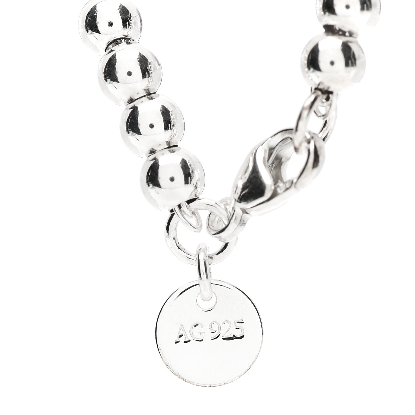 Sterling Silver 4mm Bow Bead Bracelet