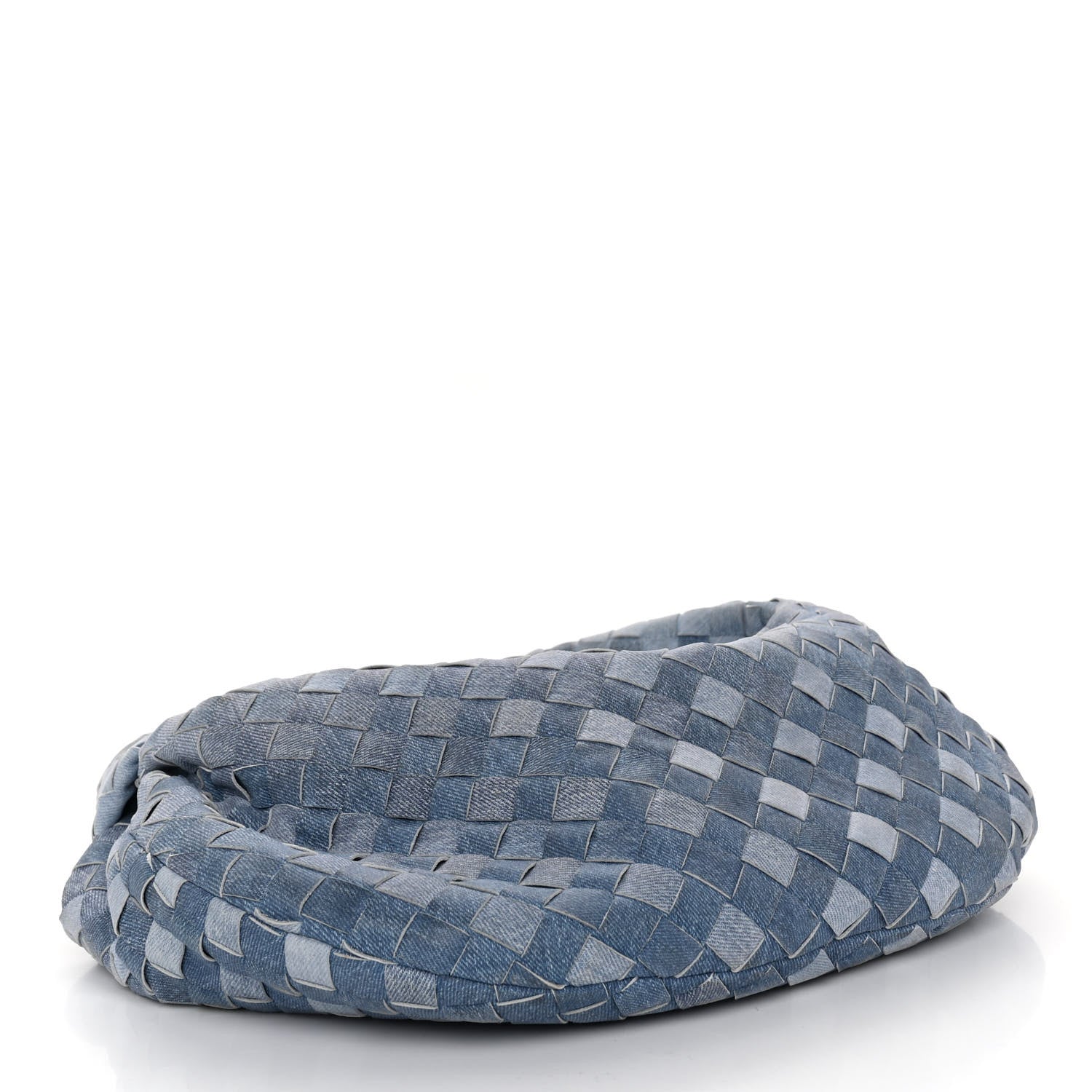 Bottega Veneta Nappa Denim Effect Intrecciato Teen Jodie Hobo Denim 4 of 9