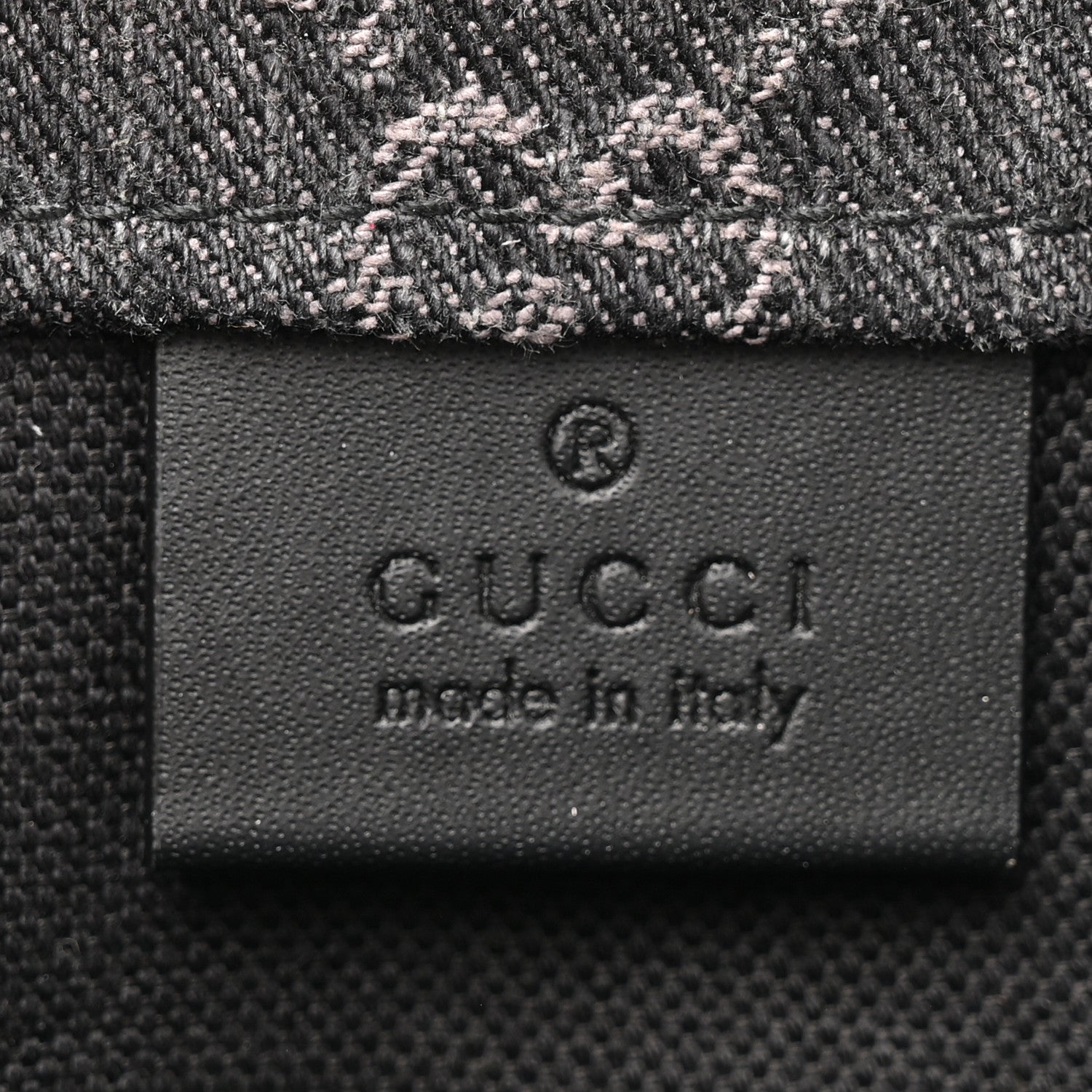 Gucci Denim GG Monogram Dollar Calfskin Mini Ophidia Tote Black Grey 6 of 10