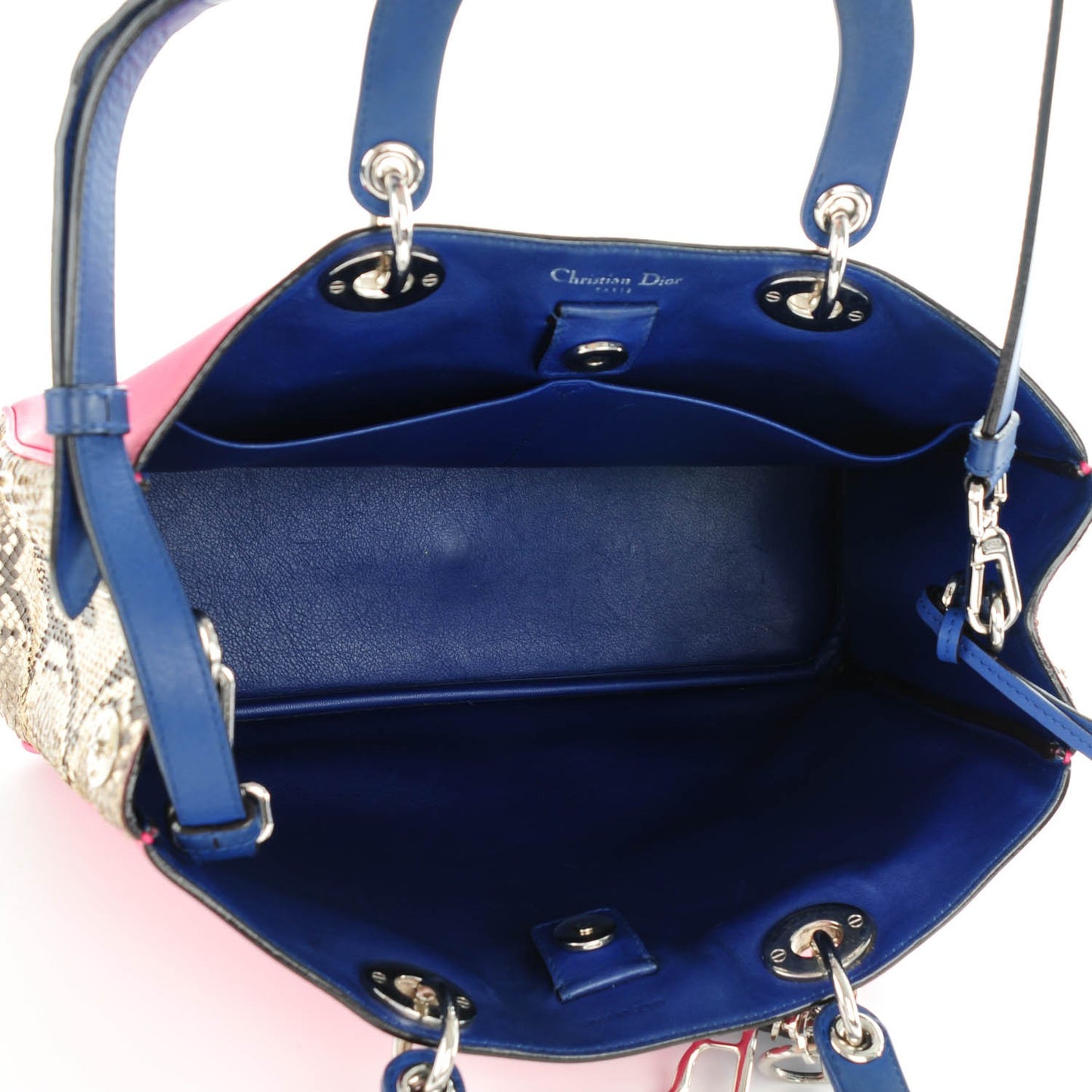 Calfskin Python Medium Diorissimo Fuchsia