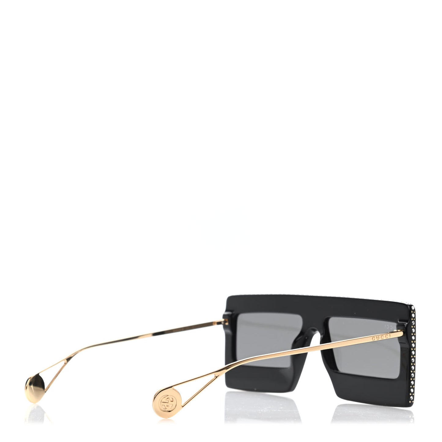 Acetate Crystal Mask-Frame Sunglasses GG0431S Black