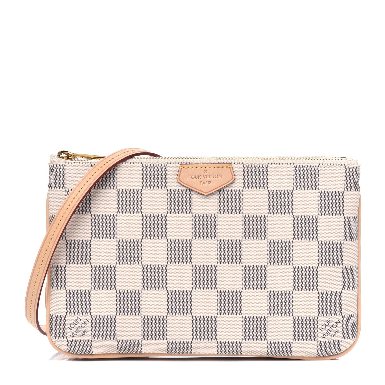 Louis Vuitton Damier Azur Double Zip Pochette 1 of 4