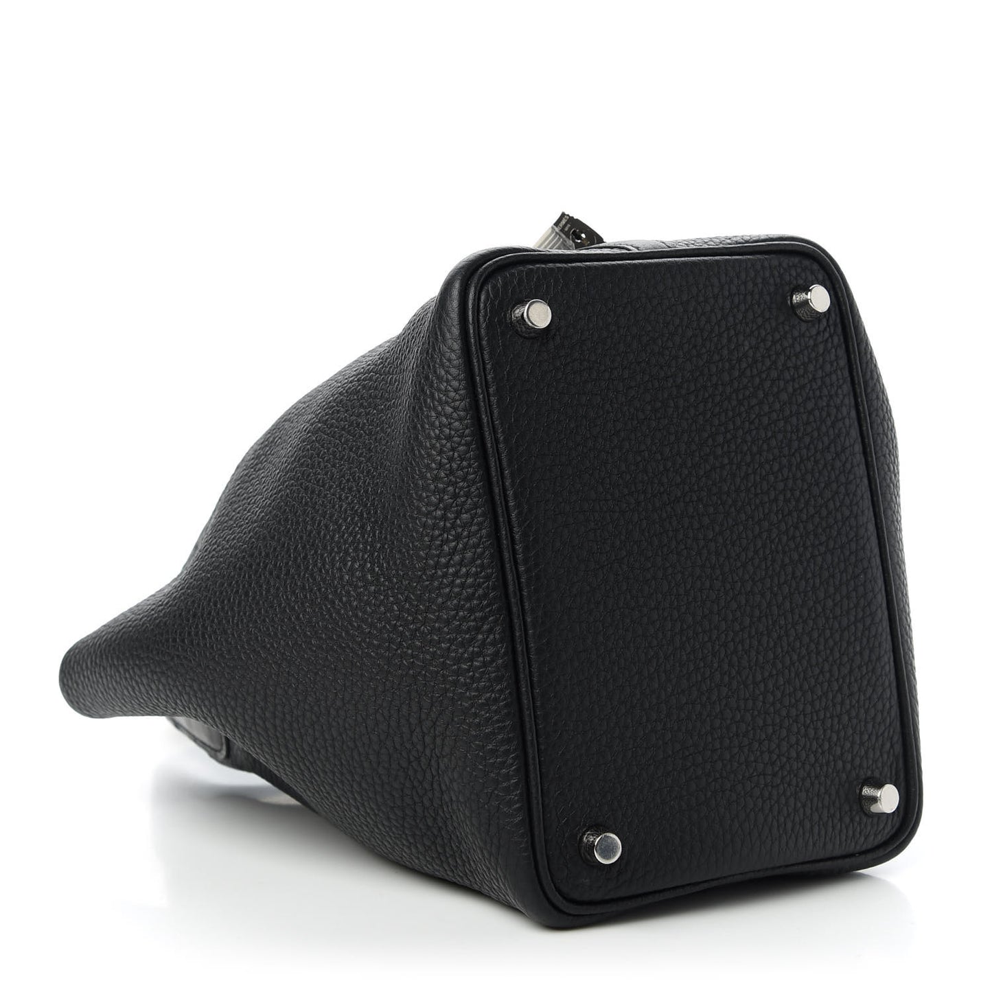 Taurillon Clemence Matte Alligator Picotin Lock Touch 18 PM Black