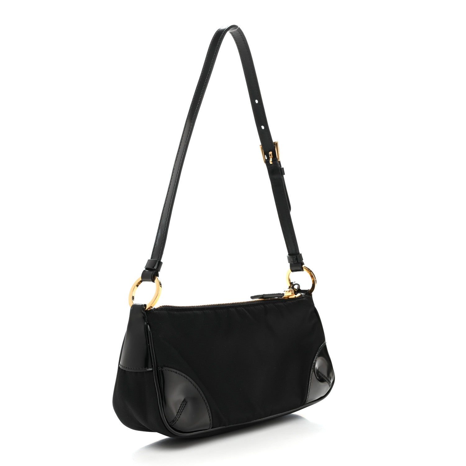 Prada Re-Nylon Spazzolato Re-Edition 2002 Shoulder Bag Black 3 of 10