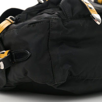 Prada Nylon New Vela Studded Messenger Black Soleil 10 of 13