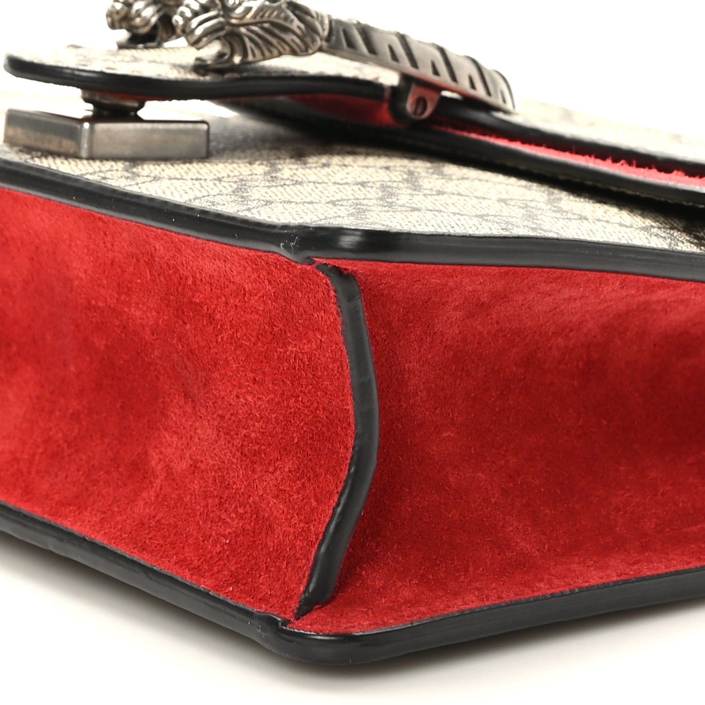 GG Supreme Monogram Mini Dionysus Shoulder Bag Hibiscus Red