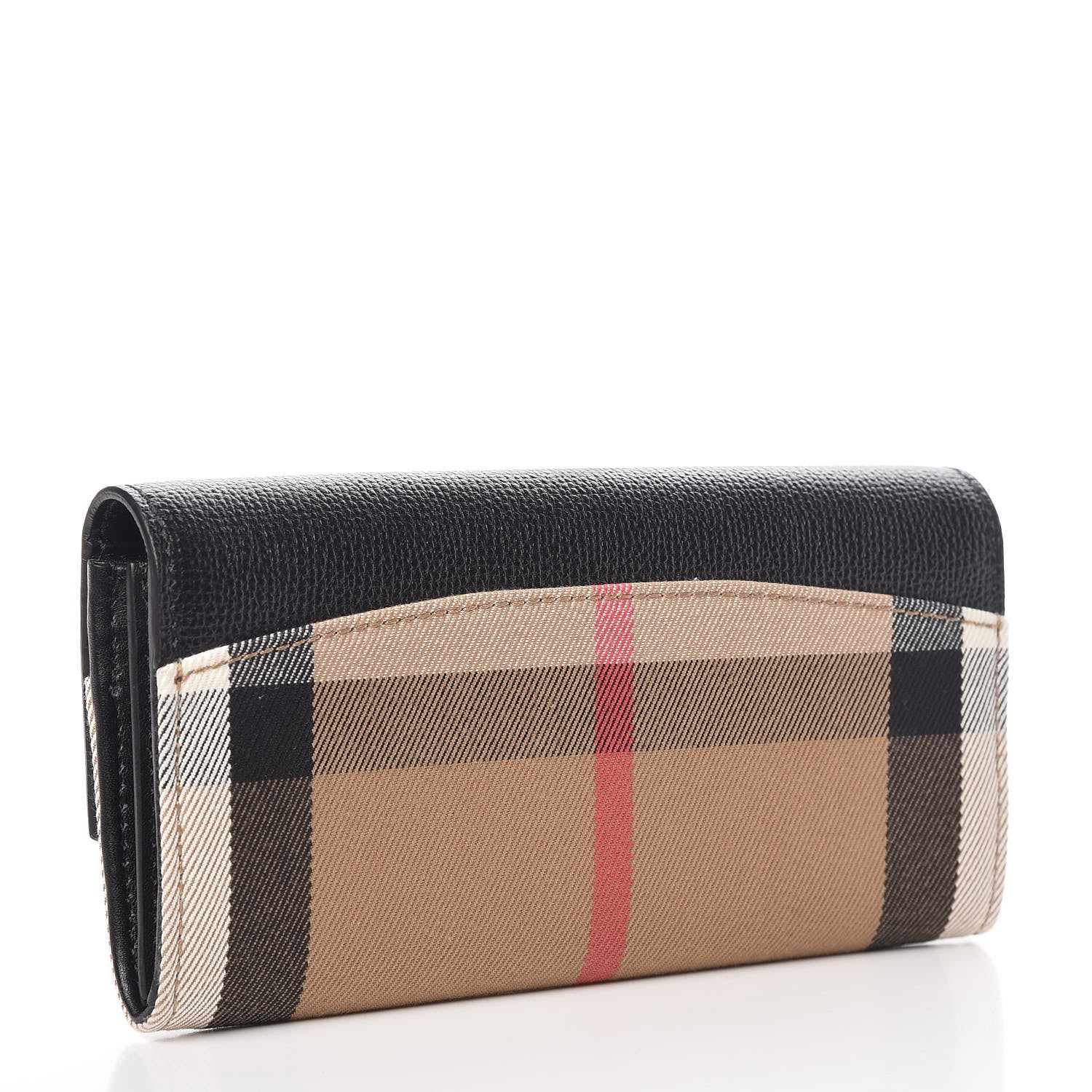 Burberry Calfskin House Check Porter Continental Wallet Black 3 of 8