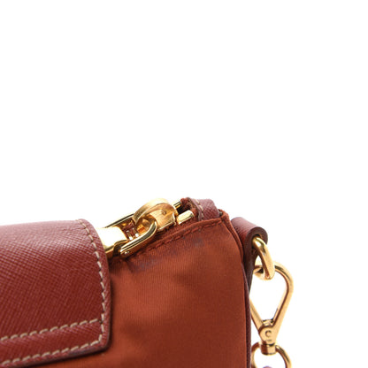 Prada Tessuto Nylon Saffiano Crossbody Bag Bacca 9 of 13