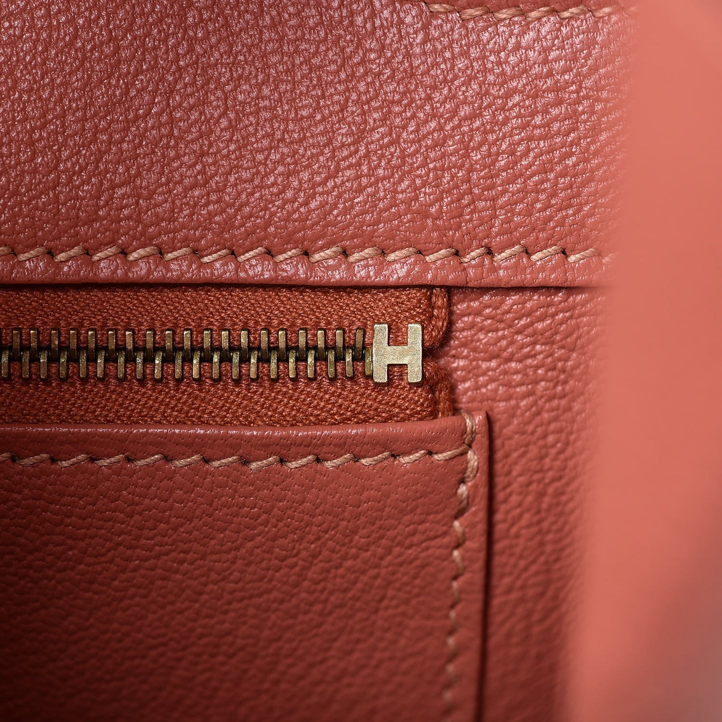 Togo Birkin 35 Rose Thé