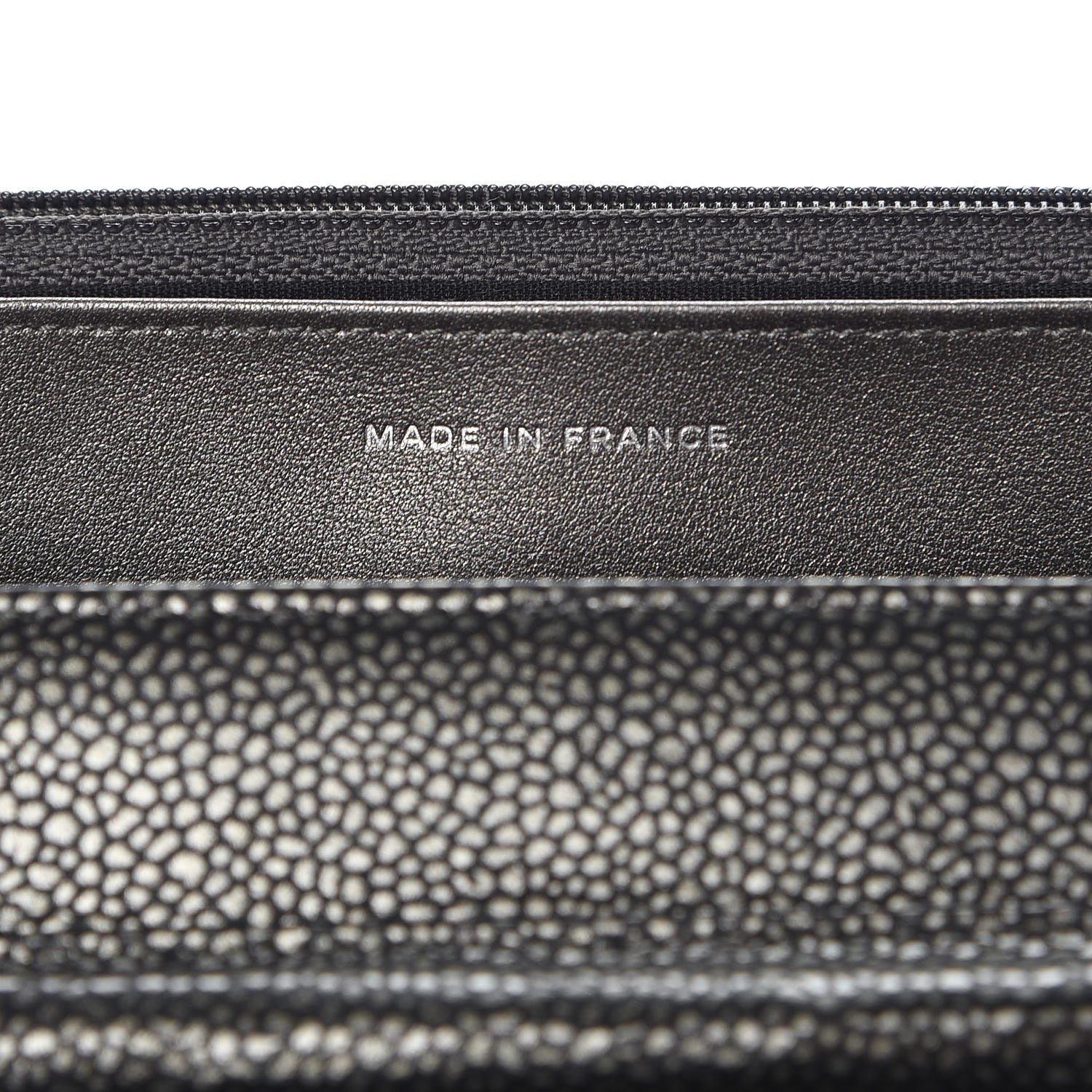 Chanel Metallic Caviar Timeless CC Wallet On Chain WOC Dark Silver 7 of 9