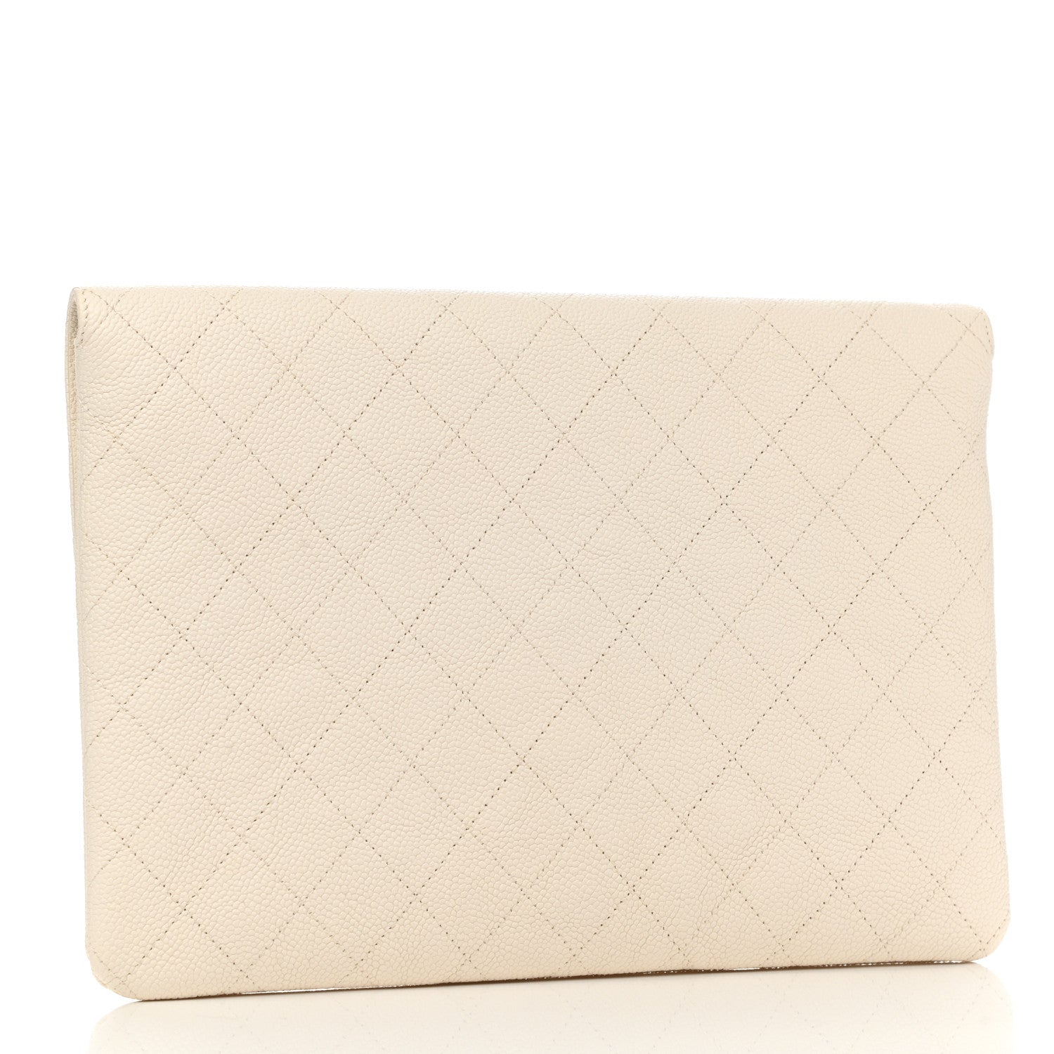 Chanel Grained Calfskin Quilted Cuba Clutch White 3 of 8