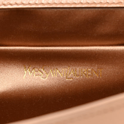 Saint Laurent Textured Patent Calfskin Monogram Large Belle De Jour Clutch Beige 7 of 10