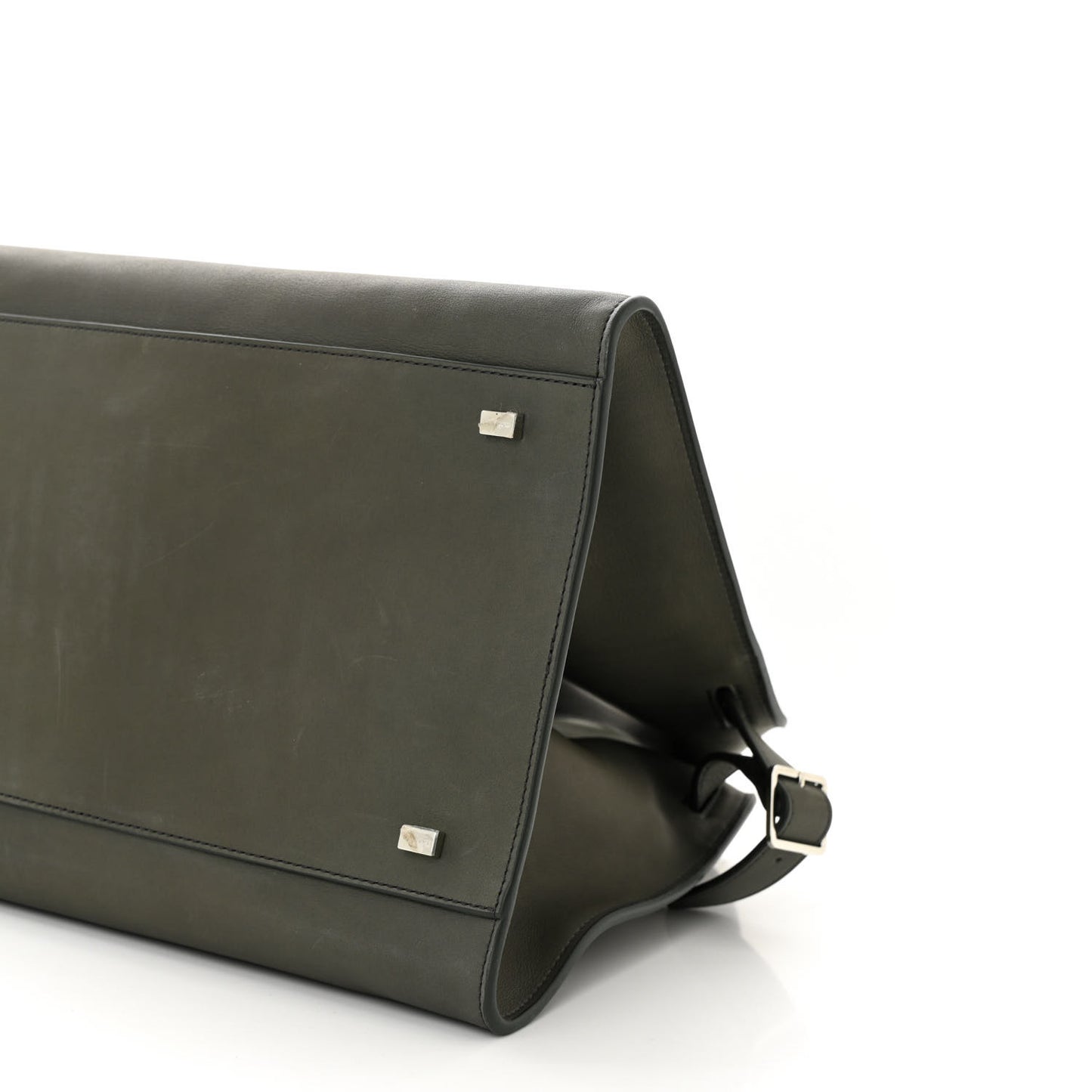 Polished Saddle Calfskin Soft Margaux 15 Koala Grey