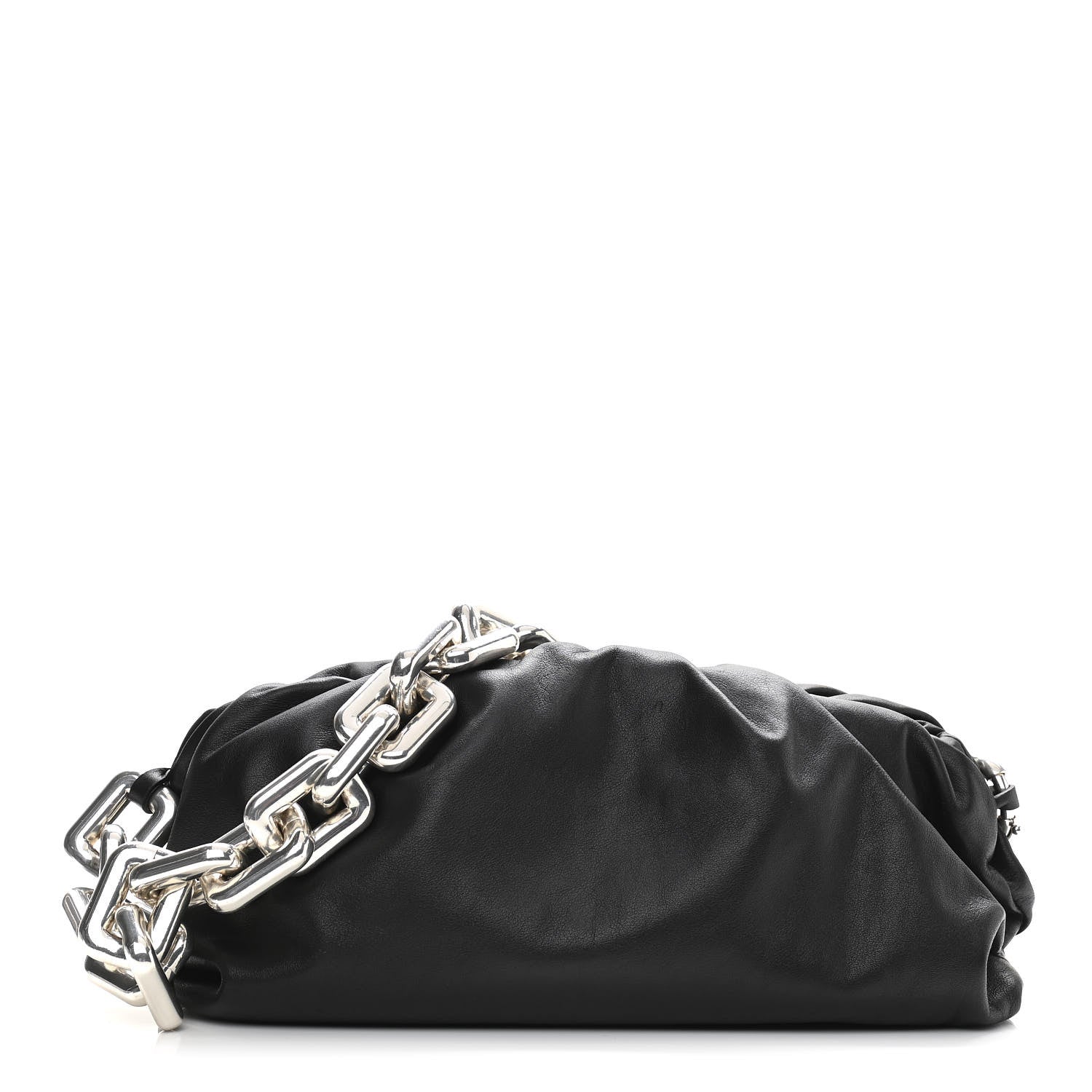 Bottega Veneta Calfskin The Pouch Chain Black 1 of 10