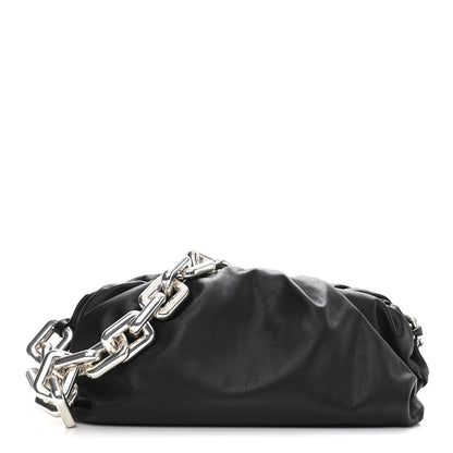 Bottega Veneta Calfskin The Pouch Chain Black 1 of 10
