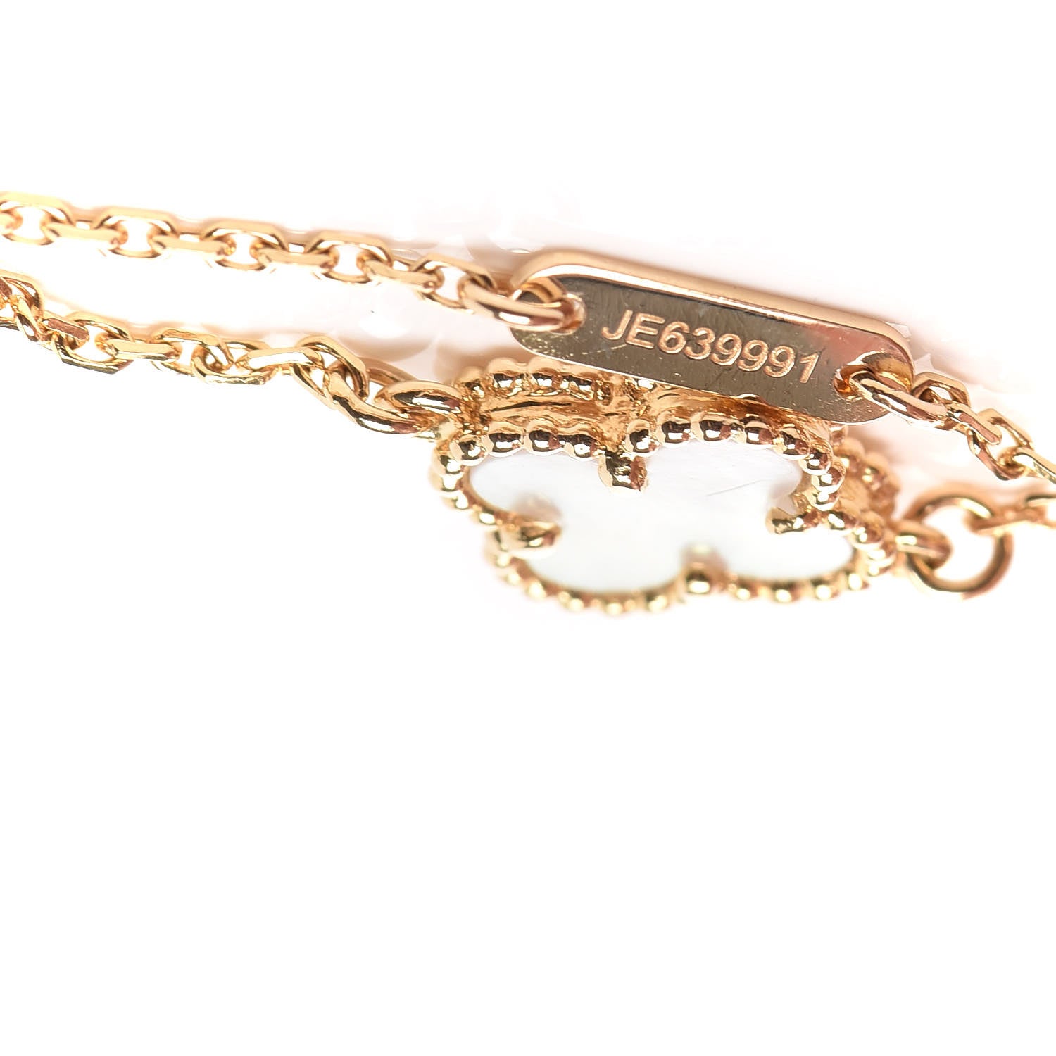Van Cleef & Arpels 18K Yellow Gold Mother of Pearl Sweet Alhambra Bracelet 4 of 6