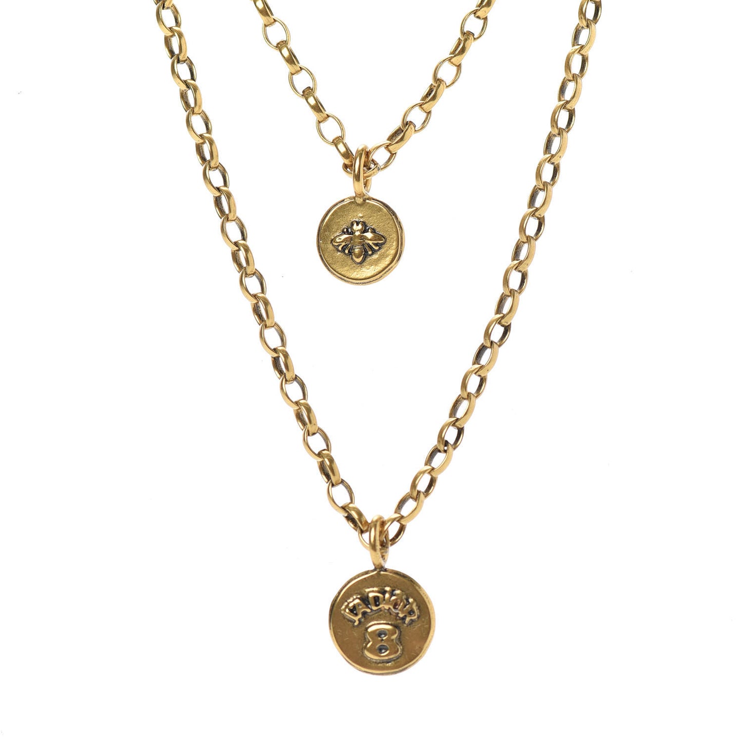 Metal Bee J'Adior Layered Necklace Aged Gold