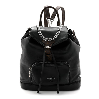 Louis Vuitton Lambskin Monogram Montsouris Vibe PM Black 1 of 10
