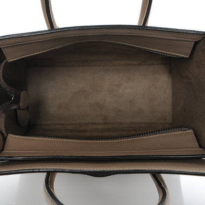 Celine Drummed Calfskin Nano Luggage Dune 5 of 6