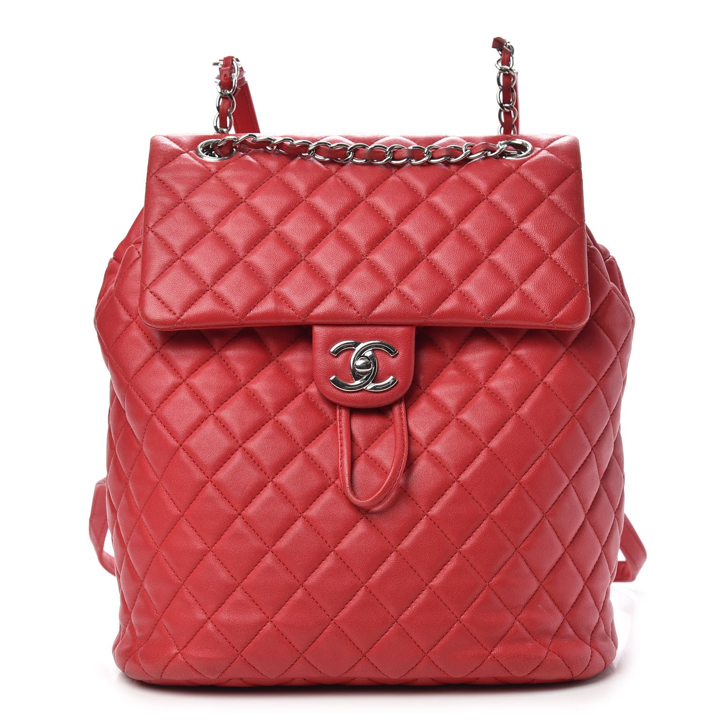 Chanel Lambskin Quilted Large Urban Spirit Backpack Red 1 of 17
