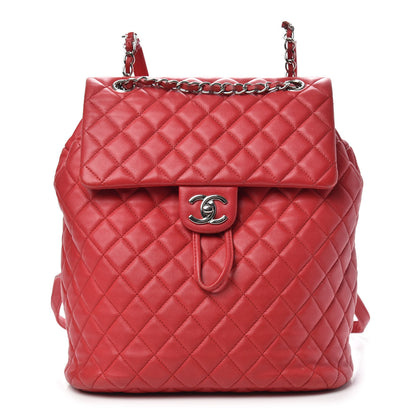 Chanel Lambskin Quilted Large Urban Spirit Backpack Red 1 of 17